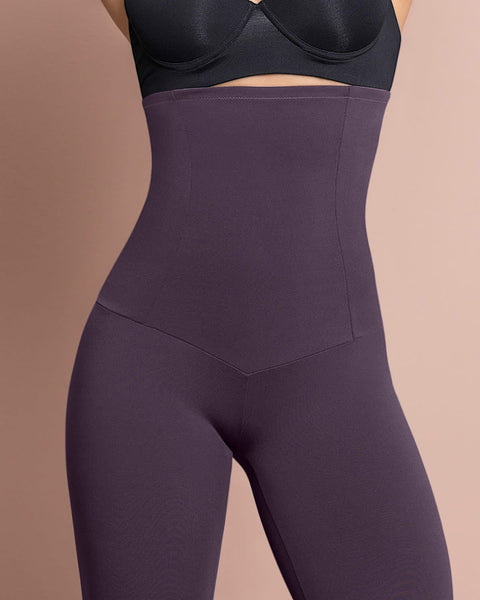 Legging de tiro alto de control en abdomen y piernas#color_430-vino-oscuro