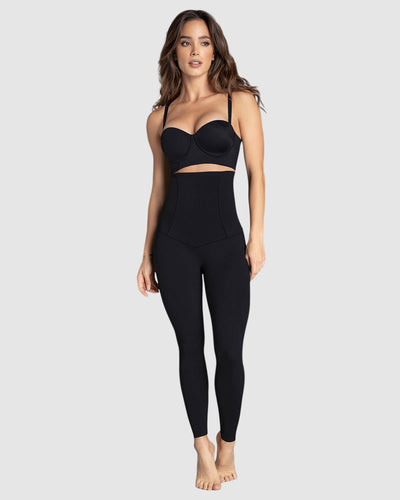 Legging de tiro alto de control en abdomen y piernas#color_700-negro