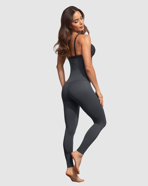 Legging de tiro alto de control en abdomen y piernas#color_795-gris-oscuro