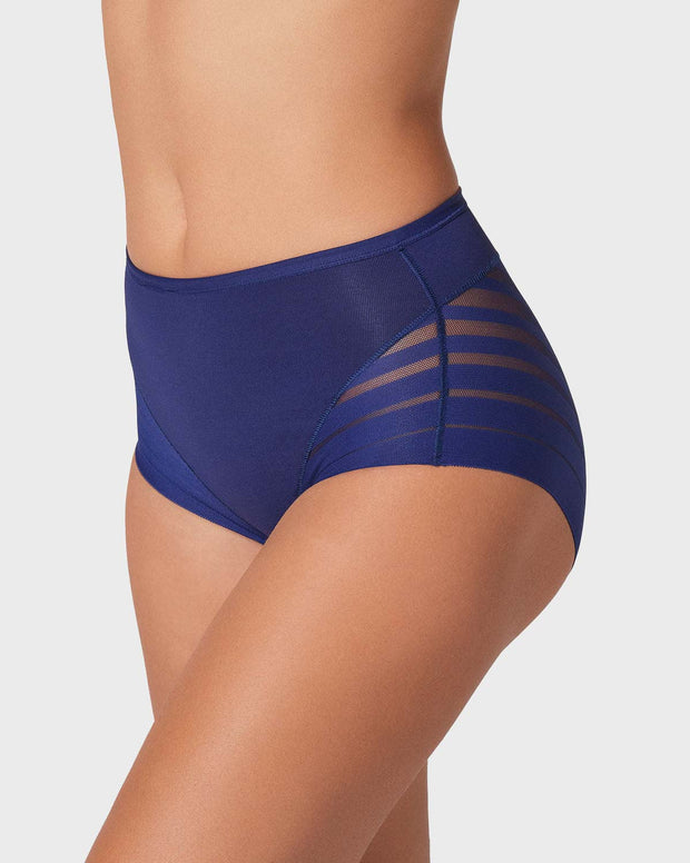 Panty faja clásico con control moderado de abdomen y bandas en tul