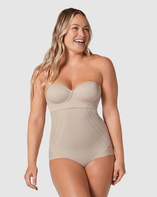 Panty faja busto libre de control de abdomen invisible en piernas#color_802-cafe-claro