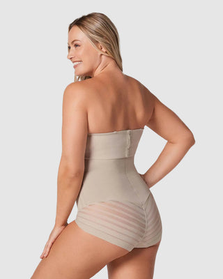 Panty faja busto libre de control de abdomen invisible en piernas#color_802-cafe-claro