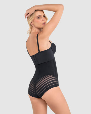 Panty faja busto libre de control de abdomen invisible en piernas#color_700-negro
