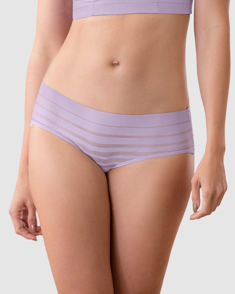 Panty hipster semidescaderado en encaje de bandas con refuerzo en algodón#color_a01-lila