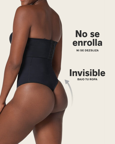 Panty faja de control estilo brasilera y efecto cintura reloj de arena#color_700-negro