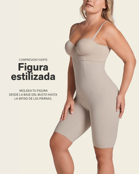 Panty faja de tiro alto con control en abdomen y cintura#color_801-cafe-medio
