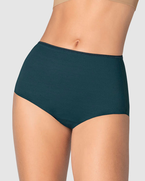 Panty clásico efecto invisible de control fuerte en abdomen#color_650-azul-petroleo