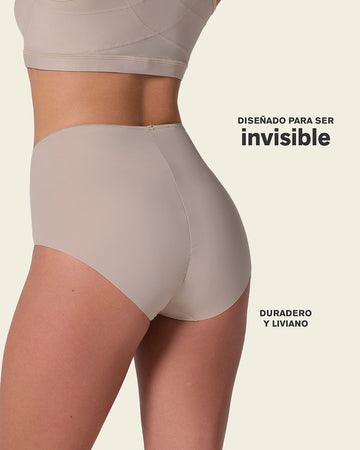 Panty clásico invisible con tela inteligente sin costuras ni elásticos#color_802-cafe-claro