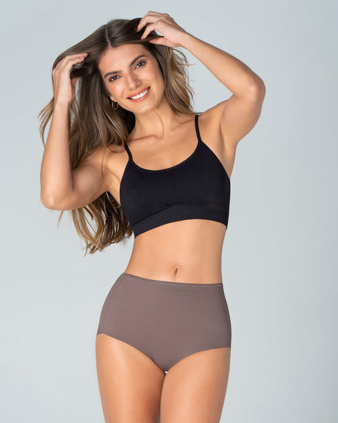 Panty clásico efecto invisible de control fuerte en abdomen#color_868-taupe