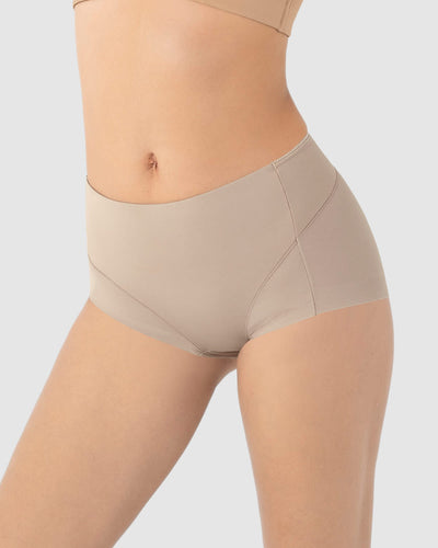 Panty clásico tiro alto de control#color_802-cafe-claro