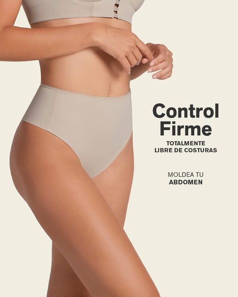 Panty faja brasilera de control fuerte tiro alto#color_802-cafe-claro