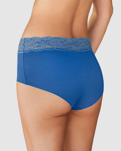 Panty hipster en tela ultraliviana con franja de encaje#color_487-azul-rey