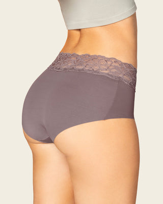 Panty hípster en tela ultraliviana con franja de encaje#color_868-taupe