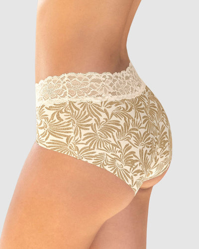 Panty hípster en tela ultraliviana con franja de encaje#color_a70-estampado-dorado