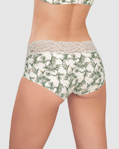 Panty hípster en tela ultraliviana con franja de encaje#color_b75-estampado-palmeras