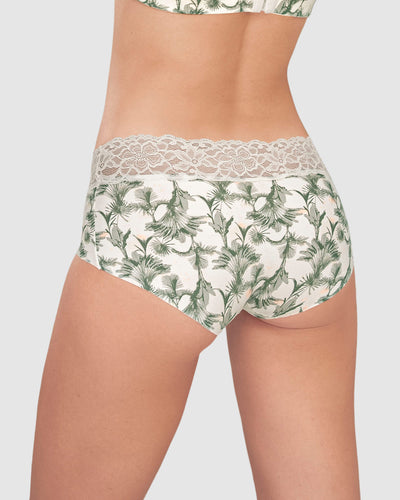 Panty hípster en tela ultraliviana con franja de encaje#color_b75-estampado-palmeras