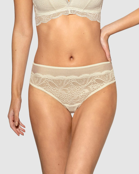 Paquete x3 panties cachetero semidescaderado en encaje y tul con refuerzo en algodón#color_253-marfil