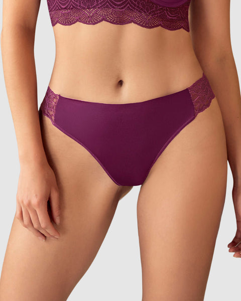 Brasilera invisible con toques de encaje en laterales#color_466-vino-tinto
