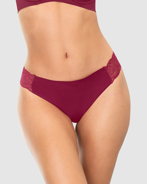 Brasilera invisible con toques de encaje en laterales#color_a97-vinotinto