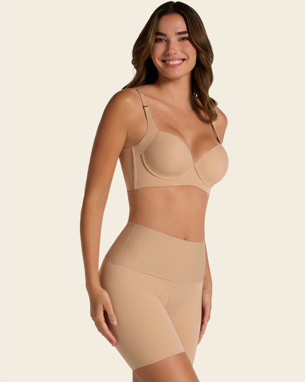 Short de control moderado aspecto invisible con fajón antideslizante