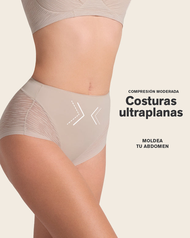 Panty faja clásico invisible con transparencias en glúteos y laterales