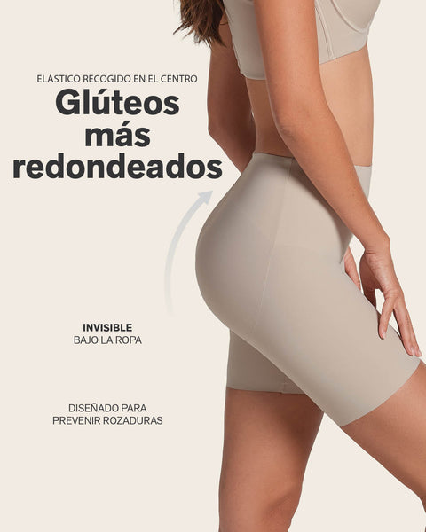 Panty short invisible de control de abdomen efecto levanta cola#color_801-cafe-medio