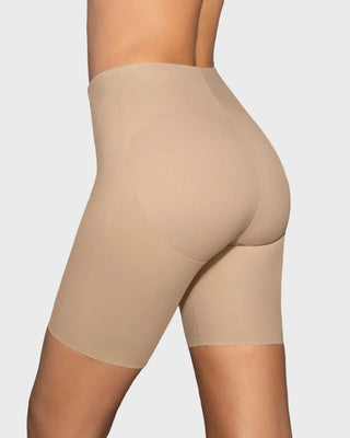Panty short invisible de control de abdomen efecto levanta cola#color_802-cafe-claro