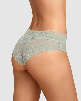 Panty cachetero de tiro medio en tul y encaje#color_458-gris-claro