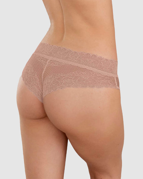 Paquete x3 panties cachetero de tiro medio en tul y encaje#color_a22-rosado-claro