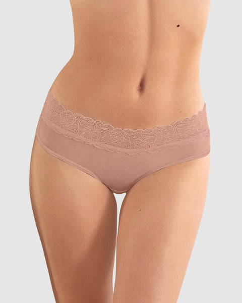 Paquete x3 panties cachetero de tiro medio en tul y encaje#color_a22-rosado-claro