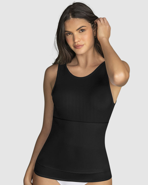 Camiseta de control moderado en abdomen y espalda