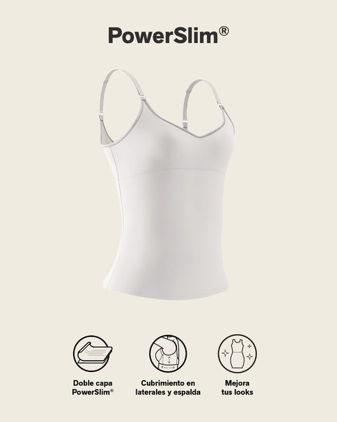 Camiseta de control de abdomen y espalda - una figura moldeada al instante#color_000-blanco