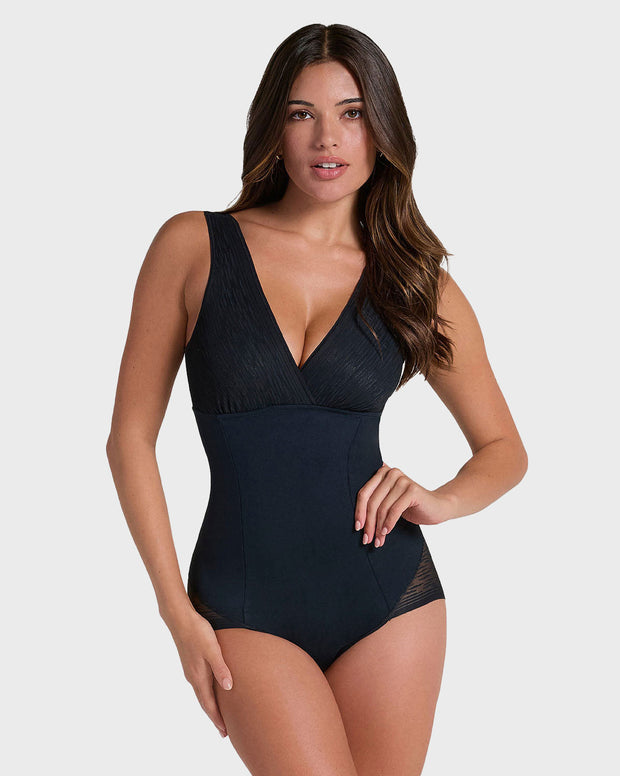 Faja tipo body de control de abdomen, bralette incorporado