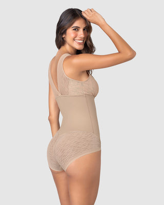 Faja tipo body con bralette incorporado con control de abdomen#color_802-cafe-claro