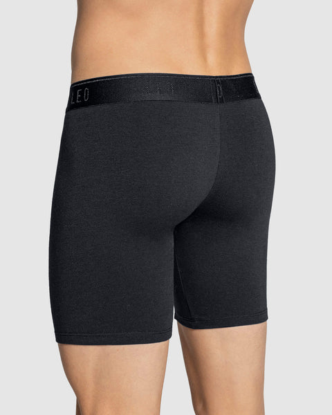 Bóxer largo ajustado ultrasuave al tacto en algodón#color_700-negro