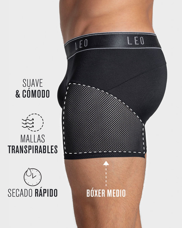 Paquete x 7 bóxers, secado rápido y mallas transpirables