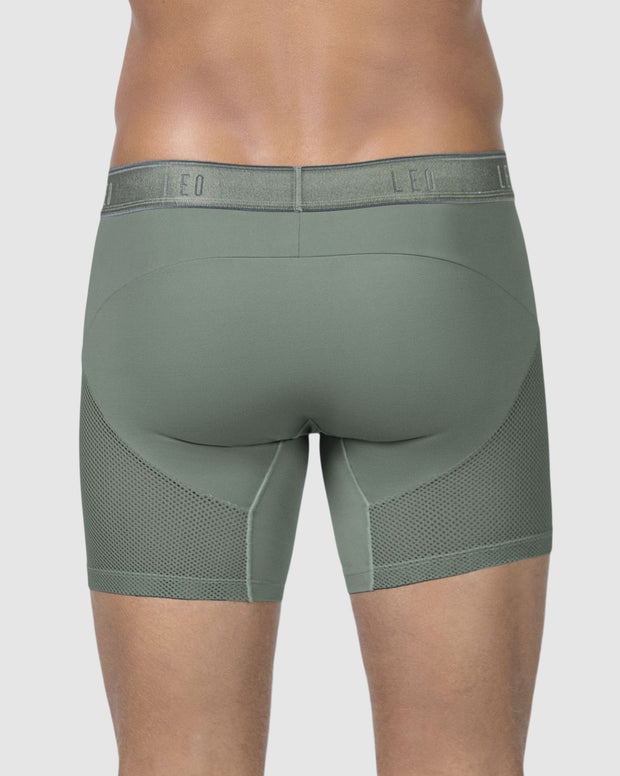 Bóxer medio de secado rápido con mallas transpirables en microfibra