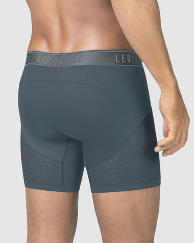 Bóxer medio de secado rápido con mallas transpirables en microfibra#color_735-gris-oscuro