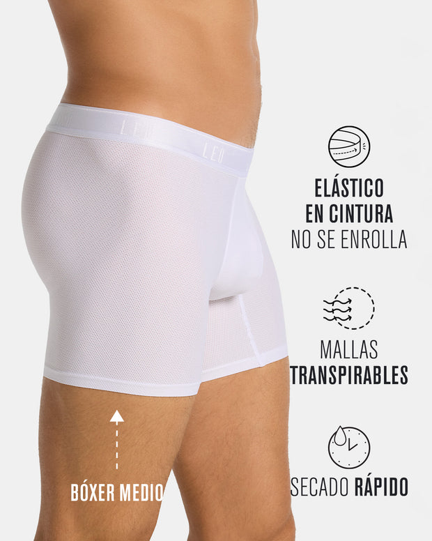 Bóxer medio diseño ergonómico ultrafresco y cómodo en microfibra