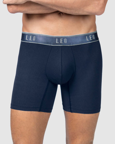Bóxer medio diseño ergonómico ultrafresco y cómodo en microfibra#color_059-azul-oscuro