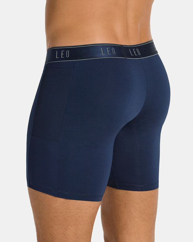 Bóxer deportivo con bolsillo lateral en microfibra