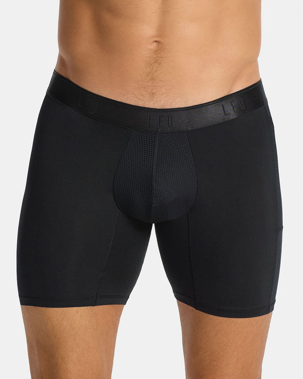 Bóxer deportivo con bolsillo lateral en microfibra