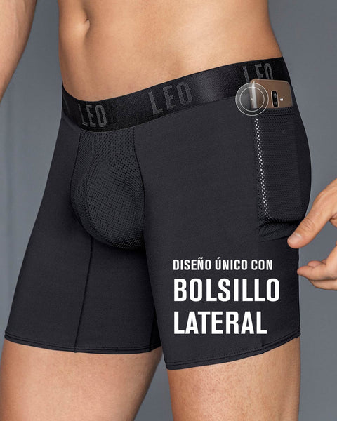 Paquete x3 bóxers deportivos largos con bolsillo lateral en microfibra#all_variants