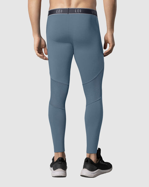 Licra deportiva en microfibra con mallas transpirables para hombre#color_544-azul-grisaceo