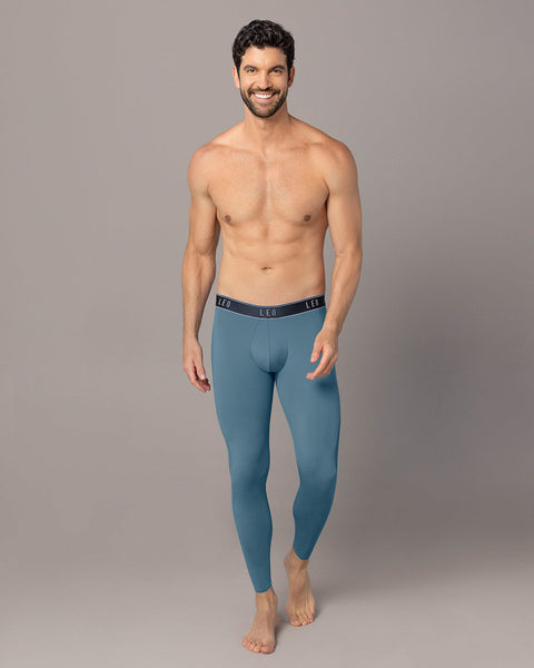 Licra deportiva en microfibra con mallas transpirables para hombre#color_544-azul-grisaceo
