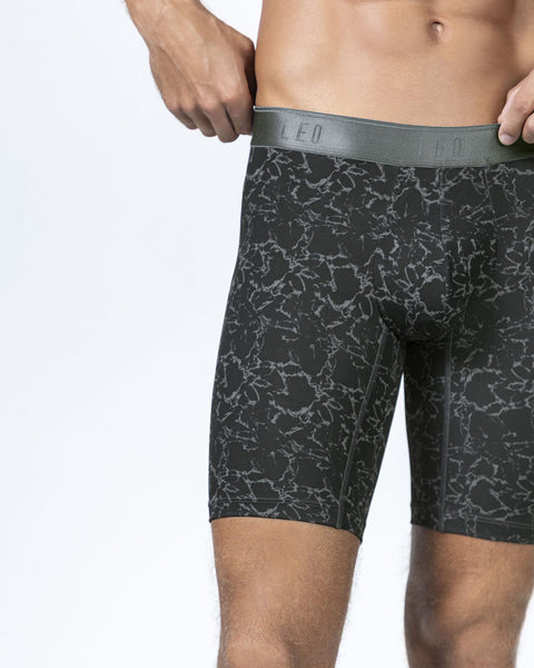 Bóxer largo en microfibra con diseño ergonómico#color_723-gris-estampados