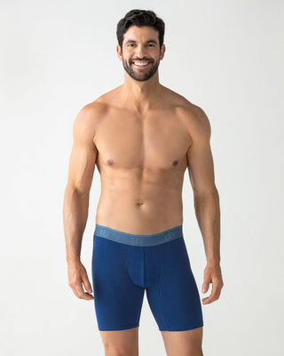 Bóxer medio en algodón#color_a12-fondo-azul-oscuro