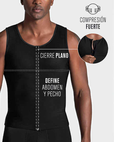 Chaleco masculino de compresión en powerslim#color_700-negro