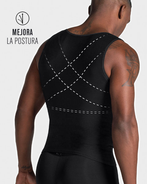 Chaleco masculino de compresión en powerslim#color_700-negro
