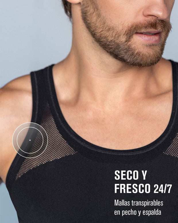 Paquete x4 camisetas ajustadas para hombre de compresión suave en microfibra